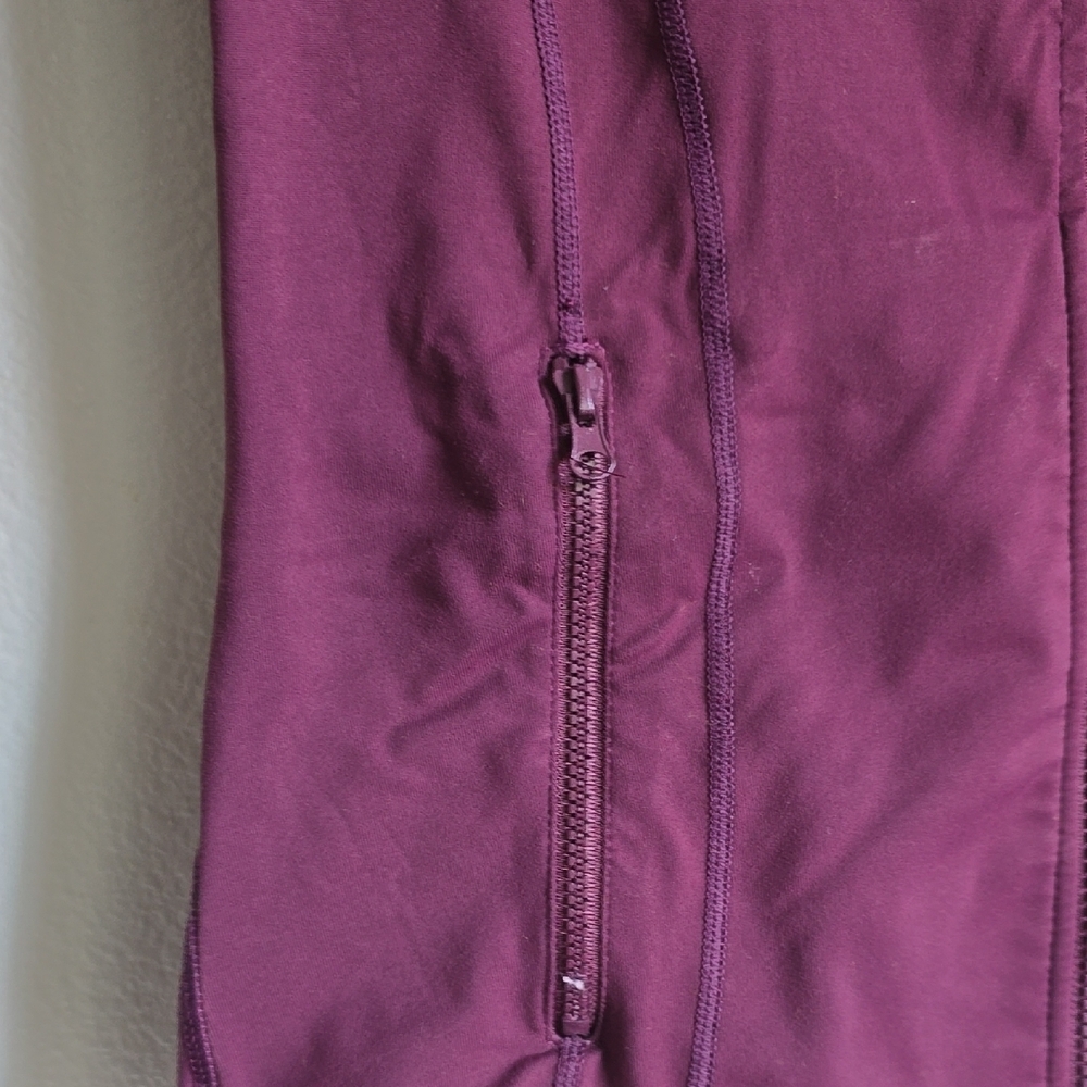 Purple Utility Jacket with High Collar and Streamlined Design - Picture 6 of 9
